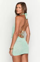 Novedad de verano, falda Sexy de punto con lazo y espalda descubierta para mujer - details 11