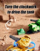 Tanque de mecanismo de relojería, coche de cuerda, modelo de juguete, tanque para caminar, torreta giratoria, juguete mecánico clásico educativo, regalo para bebés y niños - details 5