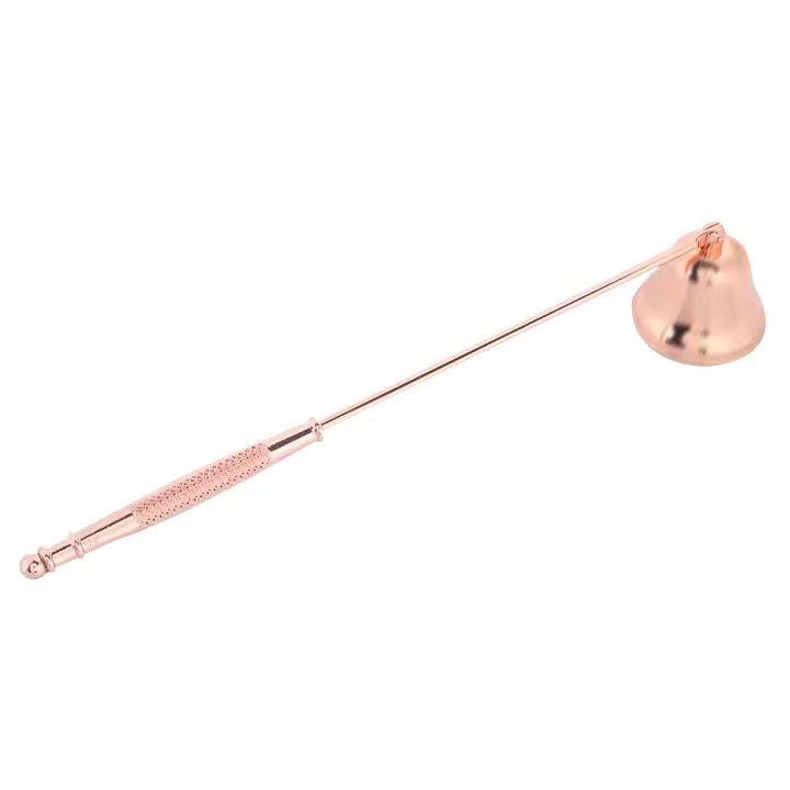 1 Uds. Herramienta de mano con cubierta cortadora de mecha para vela en forma de campana de acero inoxidable a la moda (oro rosa) - 1