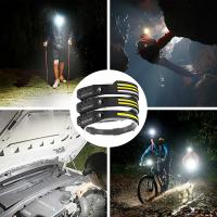 Linterna Frontal LED Potente Recargable USB Con Sensor Para Camping Pesca Y Correr 5 Modos Luz COB Ángulo De Haz 60° Impermeable - details 18