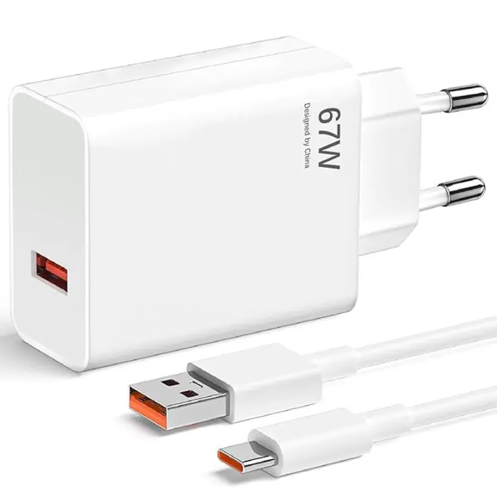 67W Cargador USB C para 13T 13 Lite 13 Pro 12 12S Ultra 12X 11 10 9 8, Note 13 12 Pro 5G 11s 10 9 8 M6 Pro M5 M4 X6 Pro X5 X4 GT X3 F6 F5 Pro F4 F3 Adaptador Turbo Hyper Charger - 1