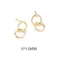Pendientes de Stud de Metal de Alta Calidad Diseño de Círculo Redondo Irregular Ovalado - details 23