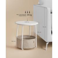 Mesa Lateral Redonda Moderna Espaciosa para Sala de Estar, Dormitorio, Mesita de Noche - details 28