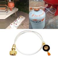Adaptador de cilindro de propano para acampar al aire libre, conector de horno de tanque, accesorios de acoplador, estufa, llenado de gas - details 4