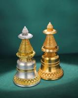 Decoraciones de reliquias budistas estilo Xizang, cobre puro, Gadang, artículos de budismo tántrico tibetano, pagoda Bodhi - details 11
