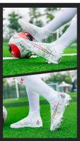 Botas de fútbol profesionales para hombre, zapatos de fútbol de Punta larga, zapatos de tobillo alto para exteriores, zapatos de entrenamiento para niños - details 6