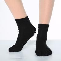 Calcetines deportivos antideslizantes suaves y transpirables, medias de tubo medio de Color sólido, calcetines de estilo coreano, calcetines de Yoga para mujer, calcetines de cinco dedos - details 2