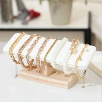Soporte de Almacenamiento de Joyería de Cuero PU en Forma de T Base de Madera - details 16