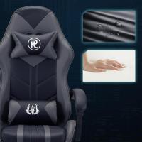 Silla Gaming Silla de Oficina Silla Giratoria Silla de Ordenador Silla de Tareas Silla de Escritorio Silla Ergonómica Silla de Carreras Silla de Cuero Silla PC Gaming (Rojo, con reposapiés) - details 52