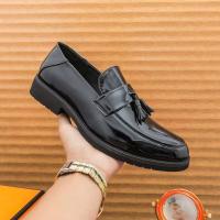 Nuevos zapatos casuales de cuero de lujo para hombres con patente de negocios brillantes, zapatos formales - details 7