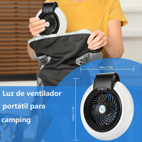 Lámpara Multifuncional Impermeable Para Acampar Con Ventilador Recargable Y Luces LED Portátil Para Mercados Al Aire Libre Y Exhibiciones - details 0