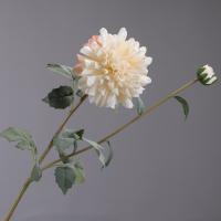 Rama de crisantemos artificiales de 80cm, 2 cabezas, simulación de tacto Real, flores de Dalia, arte Floral, flores falsas de seda hechas a mano - details 11