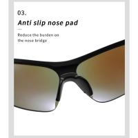 2025 nuevas gafas de sol de media montura para hombres y mujeres, adecuadas para deportes al aire libre, ciclismo, conducción, pesca, protección ocular contra el viento y la arena. - details 7