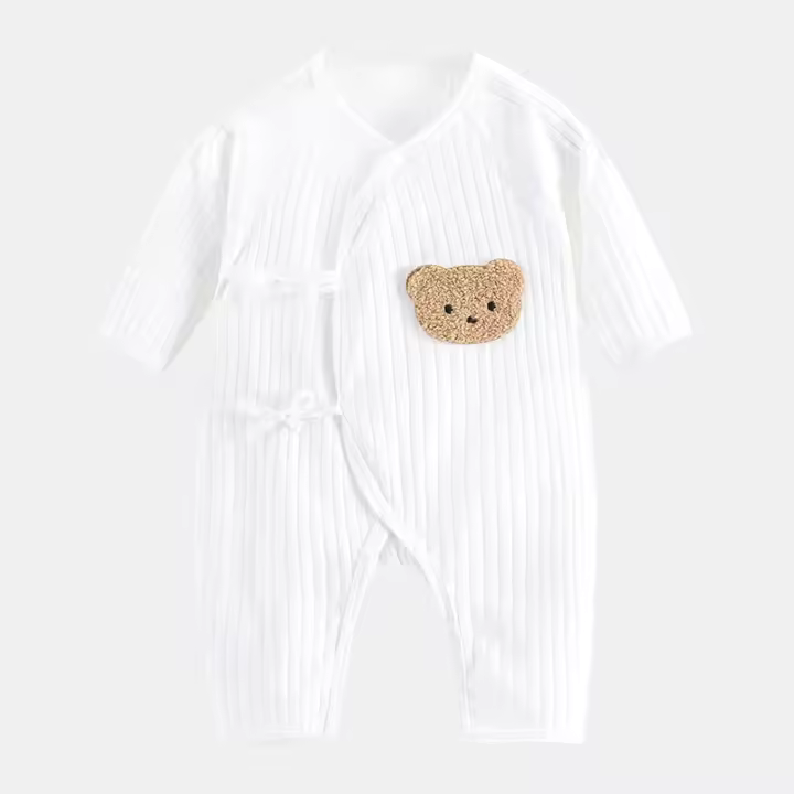 Romper de Bebé Recién Nacido de Algodón Puro 100% Suave con Dibujo de Oso de Dibujos Animados - 1