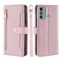 Funda de cuero magnética multifuncional para mujer, funda protectora con cremallera, ZTE Blade A53 4G, de moda - details 13