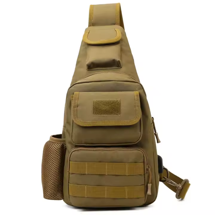 Fanny-Bolsa de pecho USB para acampada, mochila Molle, bolsas de mensajero tácticas, cinturón para caza al aire libre, bolsa de asalto, pesca y escalada - 1