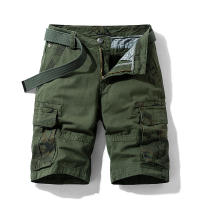 Pantalones cortos cargo de algodón con múltiples bolsillos para hombre - details 8