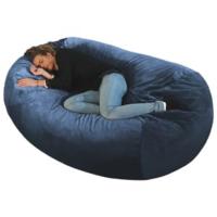 Puf, cojín, sillón, sofá, cama, gigante, dormitorio, salón, puf enorme, puf cama, cama, azul noche