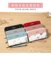 Nueva cartera larga para mujer, bolso para teléfono con doble cremallera, cartera con tachuelas para estudiante, bolso de mano de gran capacidad, monedero suave - details 0
