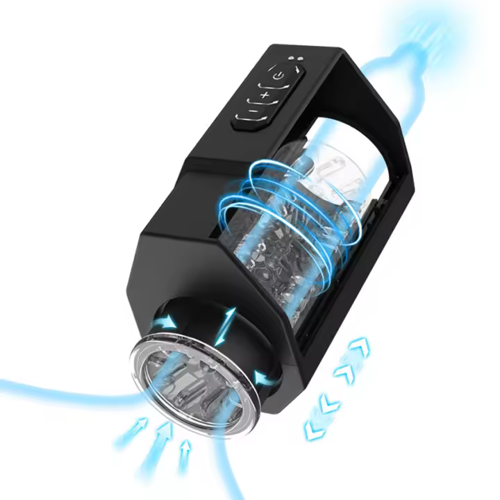 Copa masturbadora automática para hombres, vibrador de pene telescópico de rotación, Vagina masculina, máquina sexual de bolsillo al vacío, Juguetes sexuales para adultos - 1