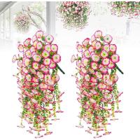 2 Piezas De Flores Artificiales Colgantes Para Exteriores, Plantas De Vid Larga, Eucalipto De Gloria Matutina, Verde De Imitación Realista Para Interior, Exterior, Patio, Porche, Jardín, Decoración De Primavera - details 8