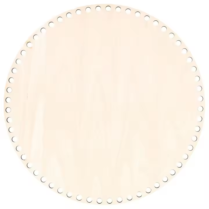 Fondo de cesta de madera Natural con agujero, Base de madera en blanco circular para tejer DIY, bolsa de ganchillo, moldeador de fondo artesanal, 30cm - 1