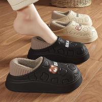 Zapatillas de casa impermeables para hombre y mujer, fieltro sual, interiores de algodón esponjoso, con dibujos de osos, para invierno - details 2