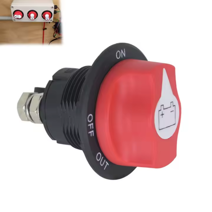 Interruptor de desconexión de batería de coche, interruptor de batería de barco impermeable para RVs Campers y barcos - 1