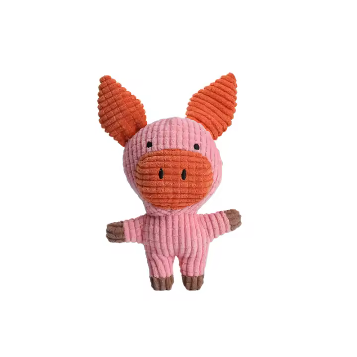 Juguete Dental de peluche para masticar para perros, varios estilos, vaca, conejo, lechón, masticadores agresivos, gran raza - 1