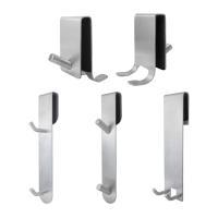 Gancho trasero para puerta de ducha de acero inoxidable, resistente al óxido, sin perforaciones, toallero para puerta de vidrio, colgador de albornoz antideslizante Simple - details 4