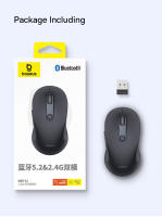 Baseus Ratón Inalámbrico Ergonómico Diseño Ergonómico, 30dB Silencioso, Ajustable 1600-4000DPI, Conexión 2.4G & Bluetooth 5.2 Ideal para Oficina - details 15