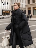 New Snow Wear Winter Coat for Women Down Jacket Warm Casual Loose Hooded Winter Women Jacket Long Parkas - details 2