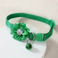 Collar de gato con adornos de flores de nailon con campana, varios colores disponibles, collar ajustable para mascotas para gatos y perros pequeños - details 4