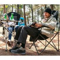 Silla de Camping Alta de 150kg Plegable, Resistente, Silla de Jardín con Bolsillo y Vasos - details 21