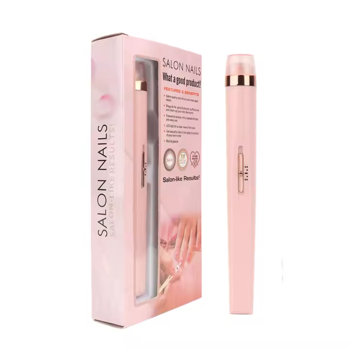 Amoladora Eléctrica para uñas, Máquina pulidora de uñas con Luz 5 en 1, Mini Bolígrafo Eléctrico portátil para manicura, herramientas para quitar Gel - 1