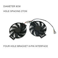 Ventilador de refrigeración FDC10H12S9-C RTX 2060 SUPER 2070, Ti GTX1660, para tarjeta gráfica GTX 1660 1660Ti DUAL OC RTX2060, 1 par - details 3