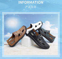 2025 nuevo verano Baotou sandalias de hombre transpirable Casual zapatos de playa huecos grandes - details 2