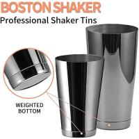 Coctelera trasera Boston Shaker: Juego de 2 piezas: herramienta de barra de barman profesional con peso de 18,6 oz y peso de 25 oz - details 5