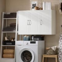Armario Auxiliar Multiusos de Pared Mueble Baño Colgar Armario Suspendido con 2 Puertas Blanco 60 x 30 x 60 cm - details 20