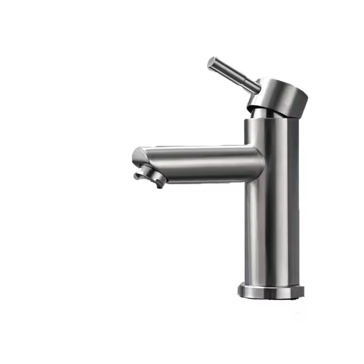 Grifo del fregadero de acero inoxidable Con tubo PEX, manija ajustable para Baño caliente y fría, 304 - 1