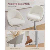 Regulable en Altura, Giratorio 360 ° , Silla de Cocina, con Respaldo, Base, Reposapiés, - details 4