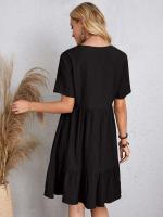 Pantalón corto informal holgado de manga con volantes de verano, minifalda ligera y elegante para fiestas en la playa 2024 - details 31