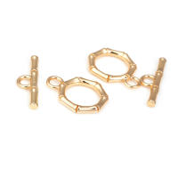 Pulsera de Tirantes Geométricos de Latón Dorado 18K Clasps para Hacer Joyería DIY - details 80