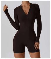 Conjunto de Yoga para Mujeres Fierss Traje Deportivo de Manga Larga Color Sólido - details 20