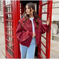 Chaqueta Bomber de Cuero para Mujer Arayas Casuales con Cremallera Chaquetas de Manga Larga Sueltas con Borla Moda 2024 - details 15