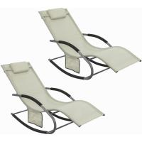 jardín Mecedora con reposapiés Tumbona ergonómica Negro OGS28-SCHx2 ES - details 121