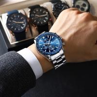 Reloj de Pulsera de Acero Inoxidable POEDAGAR Cronómetro de Lujo para Hombres Resistente al Agua - details 4