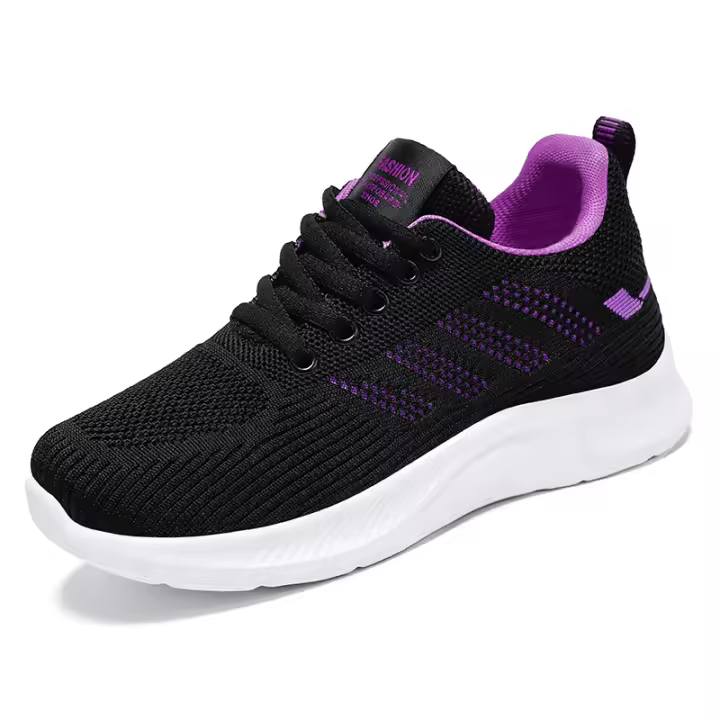 Zapatillas casuales para mujer 2025 con suela suave y transpirable, zapatos tejidos para madres, zapatillas para correr. - 1