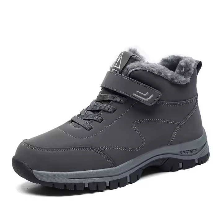 Botas de nieve, zapatos de algodón gruesos apilados de invierno para hombres y mujeres, botines cálidos de caña media. - 1
