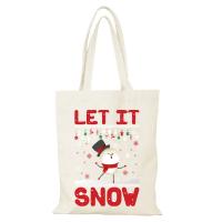 Regalo de Año Nuevo, bolso de lona de Feliz Navidad, bolsas de tela de dibujos animados, bolso de hombro para mujer, bolsos de mano, bolso de compras ecológico para mujer, compras para mujer - details 9